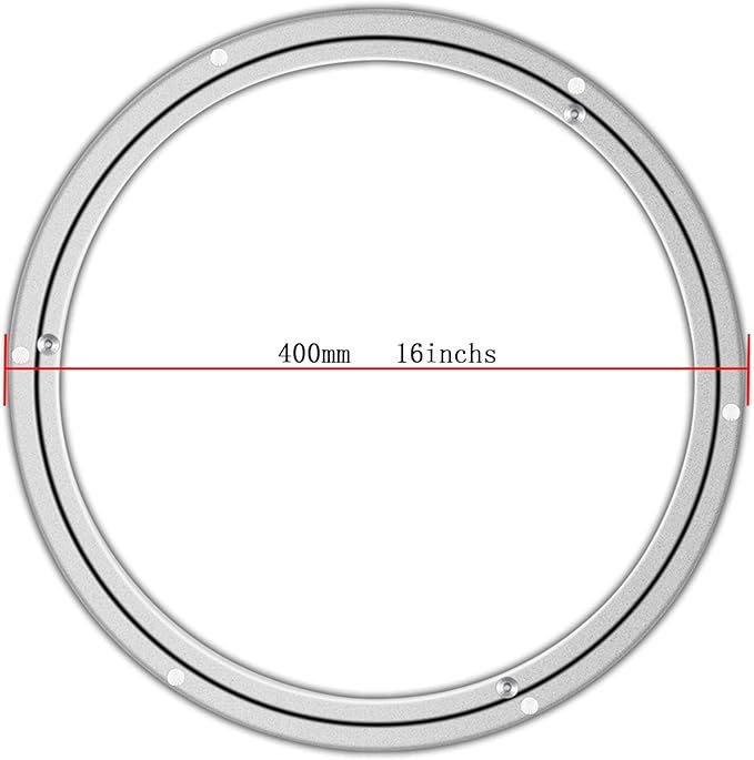 Lazy Susan Aluminum Bearing Metal Rotating Turntable Bearings Swivel Plate Hardware for Dining-Table and Workbench (16 Inchs) …
