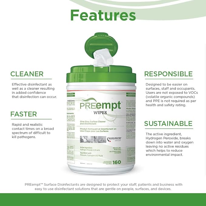 Wipes, 160 Count, Hospital Grade One-Step Surface Cleaner, and Disinfectant