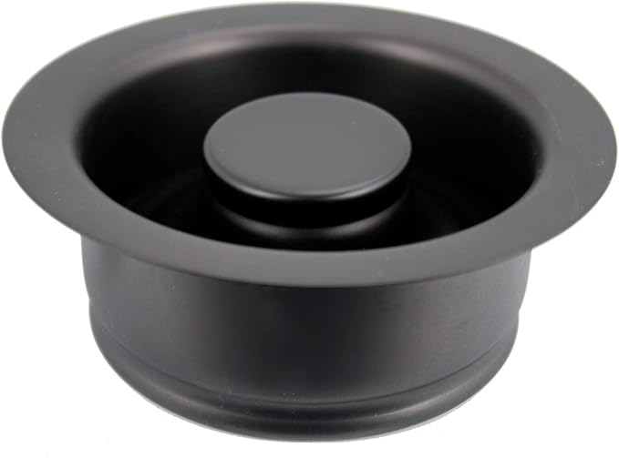 Westbrass D2165-12 Post Style Large Kitchen Basket Strainer with Waste Disposal Flange and Stopper, Oil Rubbed Bronze