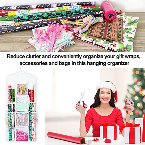 SumDirect Double-Sided Gift Wrap Organizer - White Hanging - Image 7