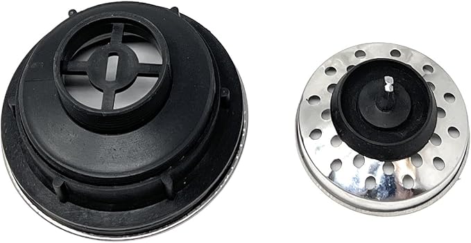Sink Drain Pipe Kit, 1 ½” All-in-One Plumbing Set with Metal Strainer Baskets, Plastic P-Traps and Replacement Pipes, for Double Bowl Kitchen and Patio Sinks