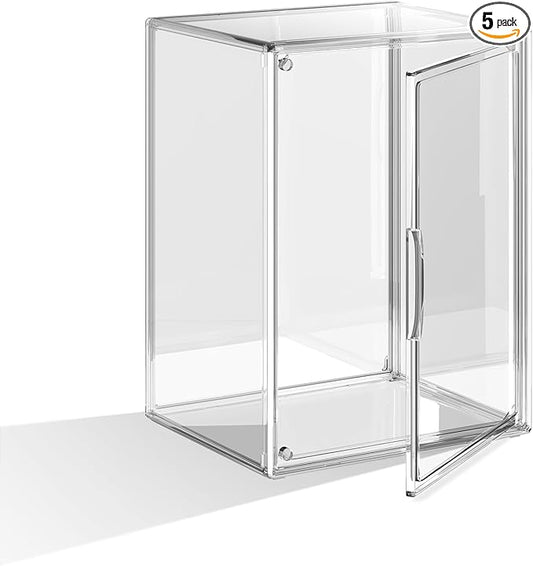 Clear Acrylic Display Case, Large Stackable Storage Bins Magnetic Attraction Lids, 1 Pack Acrylic Box Showcase for Collectibles, Figures, Cosmetic, Purse, Handbag, Wallet, 10.7x8.6x14.2 inch