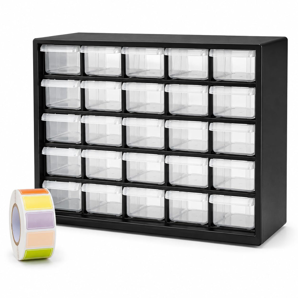25 Drawer Plastic Small Parts Organizer, Storage Bin with Drawers - Image 1