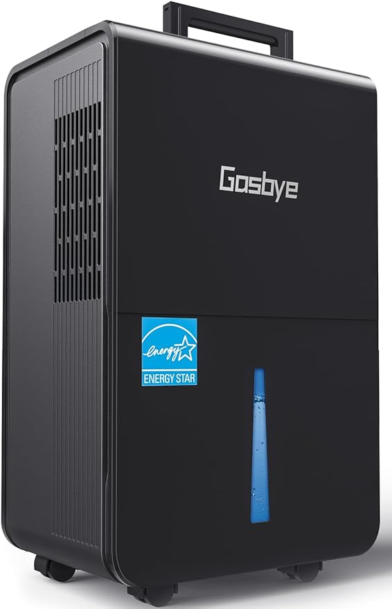 4500 Sq.Ft. 2025 Energy Star Dehumidifier for Basement & Large Rooms with Drain Hose, Max 115 Pints/Day | 45dB Quiet Compressor | 1.7 Gal Water Tank | Auto Shut-Off & Restart, Black