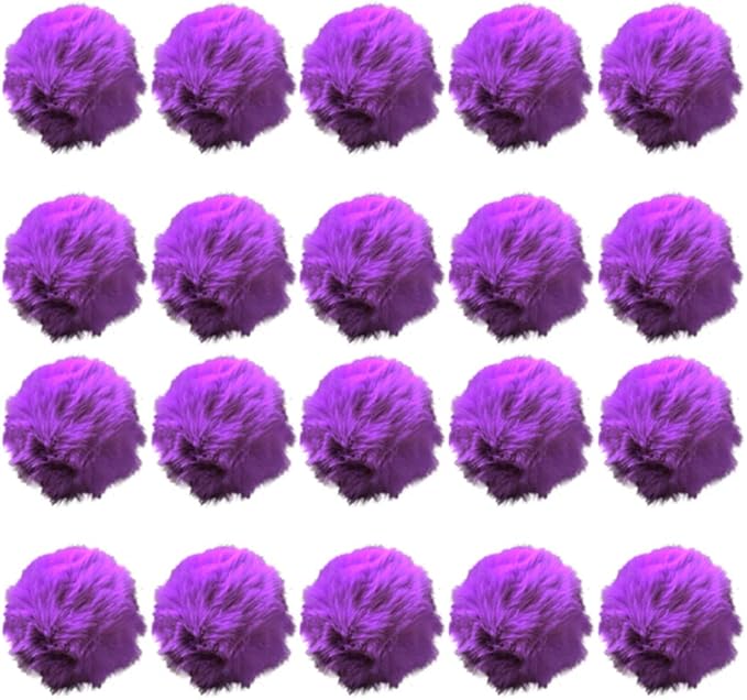 Craft Pom Pom Balls,Large Pink Poms Costume Accessory, Pom pom Balls for Arts and DIY Creative Crafts Decorations,Purple,3 Inches,20 Pieces.