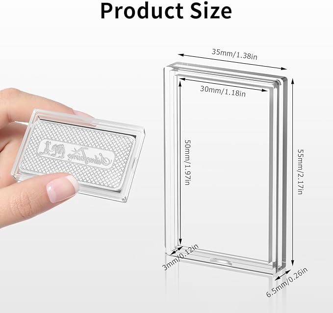 Silver Bar Case, 1 oz Silver Bar Holder Silver Bar Storage Capsule for 1 oz Silver Bar(40 Pcs)