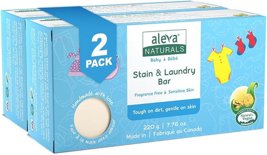 Aleva Naturals Stain & Laundry Bar, 220g (pack of 2)