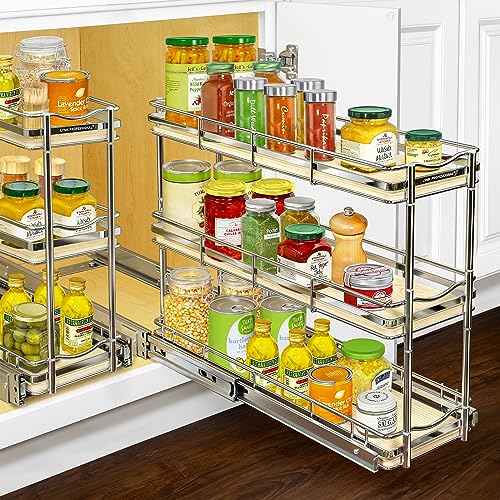 LYNK Élite 3-Tier Spice Rack Organizer Cabinet, Pull Out - Image 2