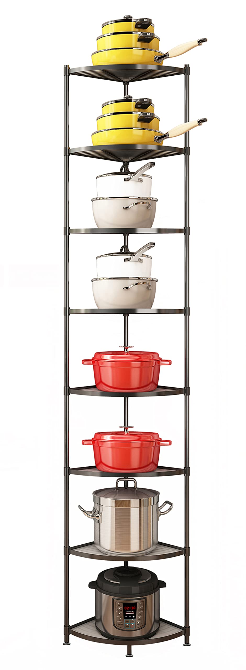 8-Tier Kitchen Pot Rack, Cookware Stand Storage Organizer - Image 1