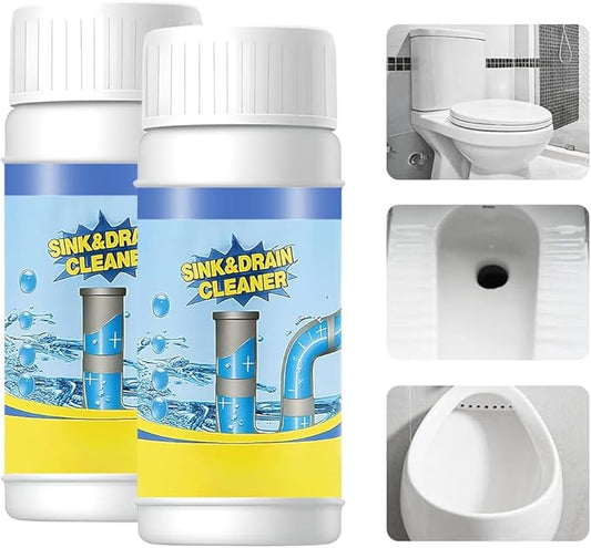 2026 New Multi-functional Sink & Drain Cleaner Powder Quick Foaming Heavy Duty Clog Remover for Kitchen Bathroom (2PCS)