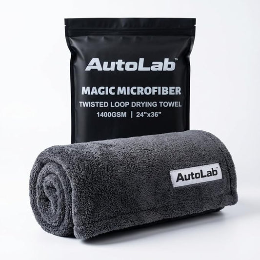 24"x36" Magic Microfiber Twisted-Loop Drying Towel, 1400GSM, Ultra Absorbent, Streak Free, Lint Free, Reusable - Car Accessories, Microfiber Cleaning Cloth - Professional Grade