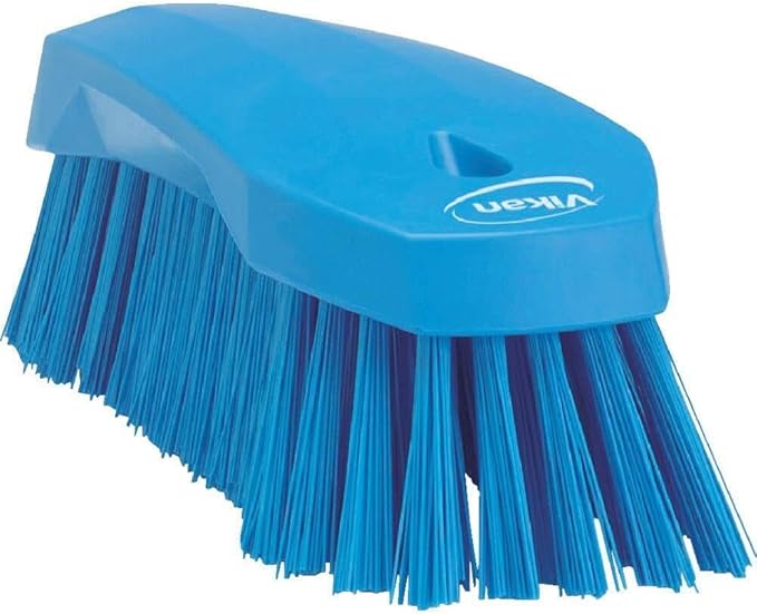 Vikan 38903 Brush,Scrub,Stiff,8",PP/PBT,Blue