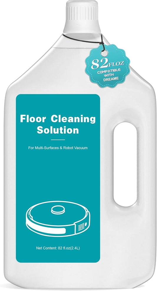 82 FL OZ/2.4 L Original Scented Floor Cleaning Solution Compatible with Dreame Cleaning Solution, Pet-friendly & No Residue, Floor Cleaner for All Robot Vacuum and Wireless Wet Dry Vacuum Cleaners