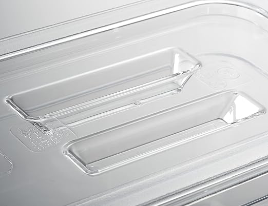 CURTA 6 Pack NSF 1/9 Notched Food Pan Cover, Size Clear Polycarbonate Lid for Commercial Food Pan, Dishwasher & Freezer Safe Plastic Clear