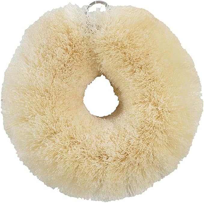 Kamenoko Tawashi - Sisal Hemp Scrubbers - Set of 2 - Soft - White - Small - Ideal for Cleaning Delicate Coated Pans and Pots - Made in Japan