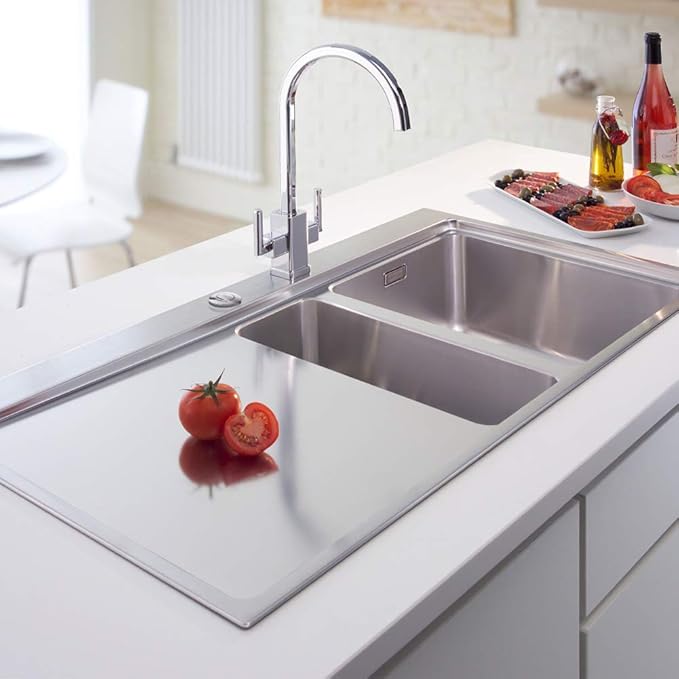 Sink Top Air Switch Kit Garbage Disposal Part by CLEESINK (LONG/3.5", Polished Stainless Steel)