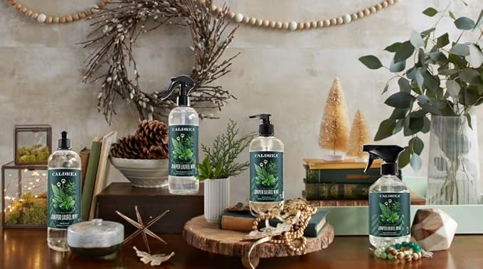 Caldrea Multi-Surface Countertop Spray Cleaner, Made with Vegetable Protein Extract, Juniper Laurel Mint Scent, 16 oz
