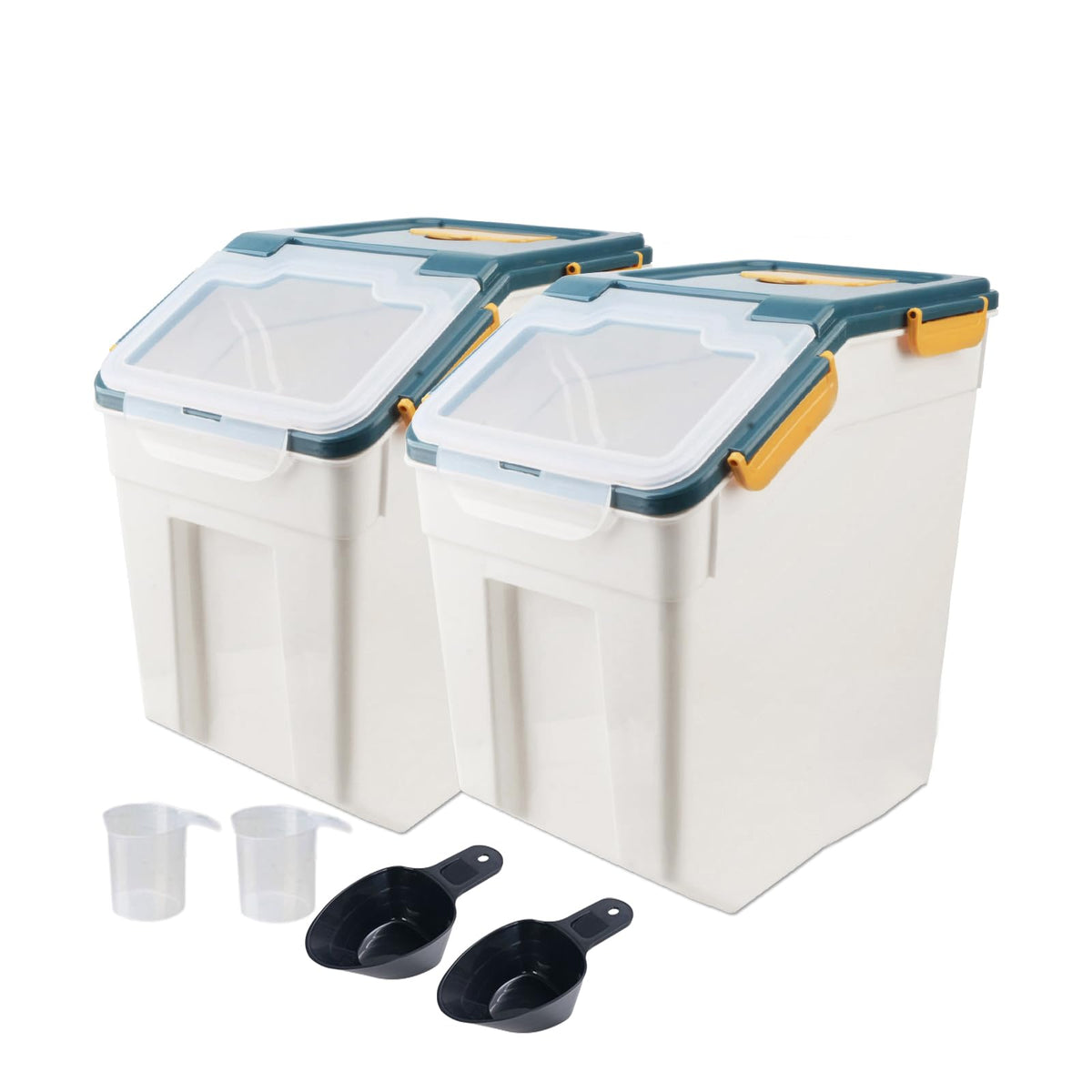 50 lbs Flour Storage Container, 2 Pack Rice Storage - Image 1
