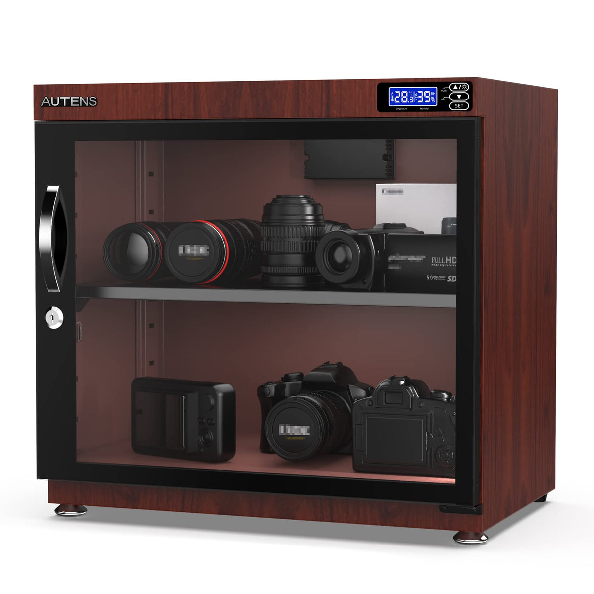 80L Dehumidifying Dry Cabinet Box, Wood grain Design - Image 1