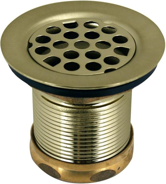 Westbrass Grid Basket Style Bar Sink Strainer, Polished Brass, D2181-01