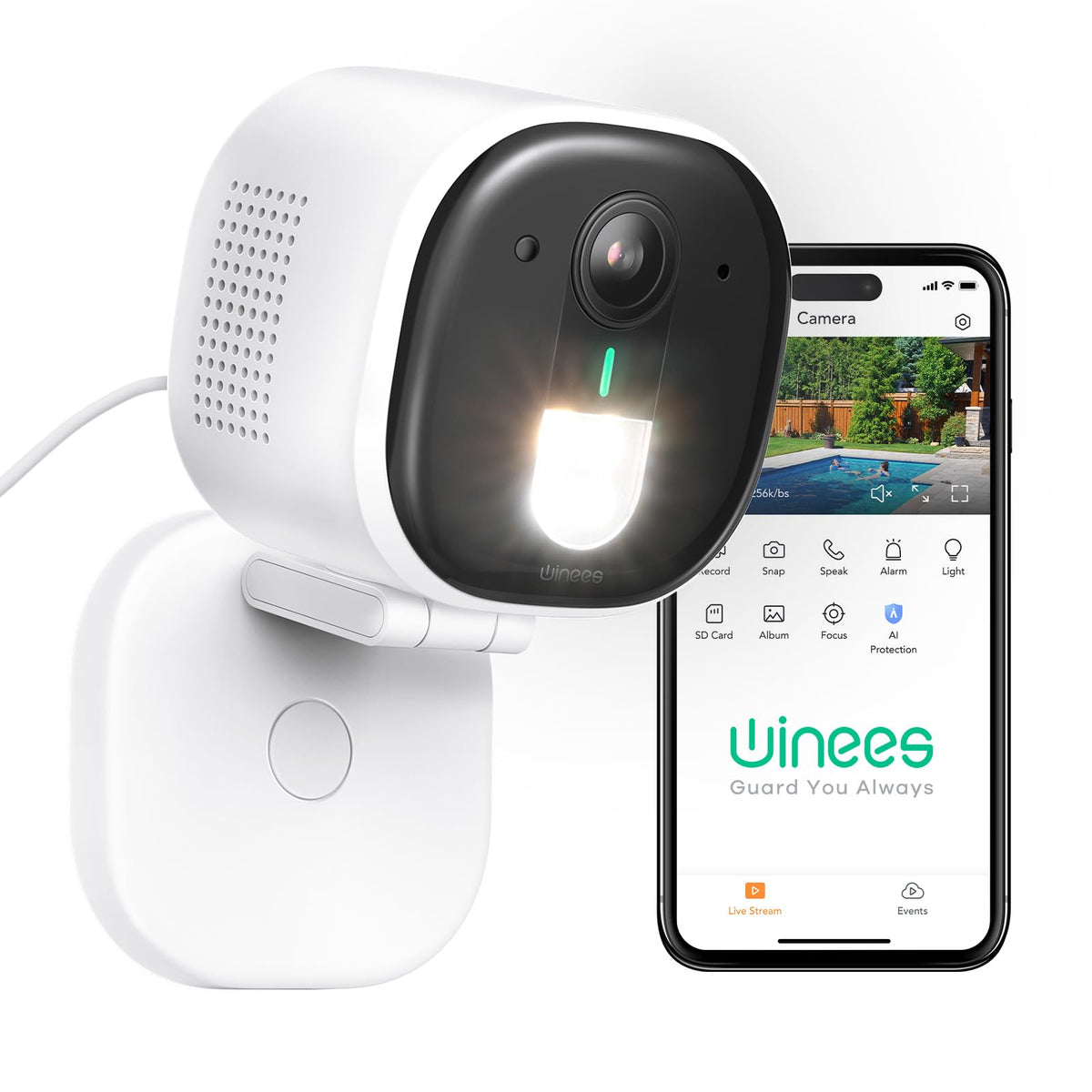 winees Security Cameras Outdoor, Wired 2K Wi-Fi Cameras for Home - Image 1