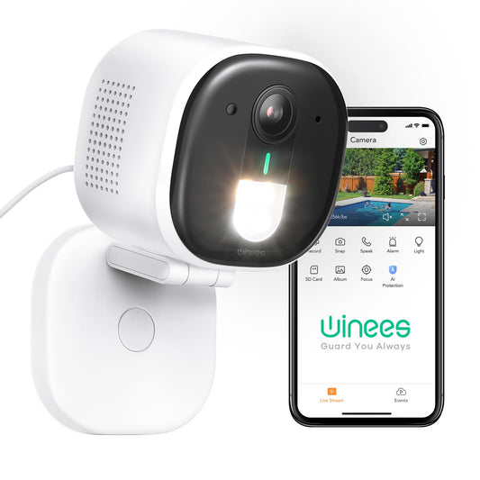 winees Security Cameras Outdoor, Wired 2K Wi-Fi Cameras for Home - Image 1