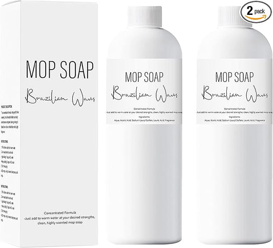 2PCS Brazilian Waves Mop Soap, Luxury Natural Scented Multi Purpose Cleaner, Hardwood Floor Mop Soap for Floor Cleaning