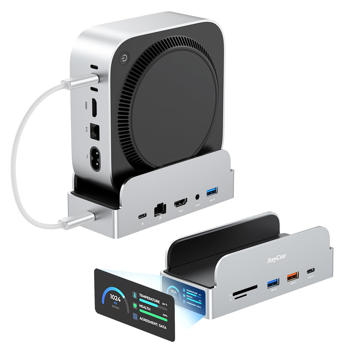 RayCue SmartDock Pro for Mac mini M6, M5 Pro, M4 Doc | All Products - Image 1