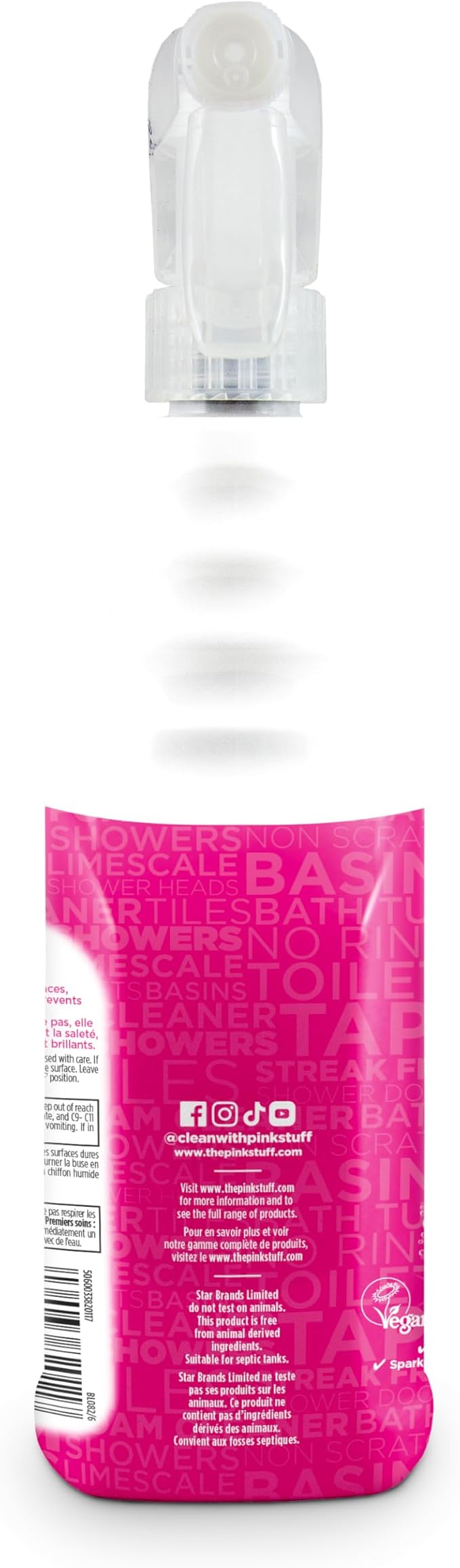 Stardrops - The Pink Stuff - Miracle Bathroom Foam Cleaner 750ml - Baths, Tiles, Soap Scum, Limescale, Streak Free