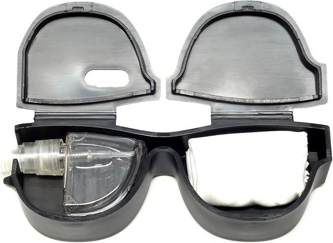 Calabria Kool Klean 4 Pack Eyeglasses Lens Cleaner Kit Blue/Black 15ml Cleaning Spray, White Cleaning Cloth Eyewear Cleaning