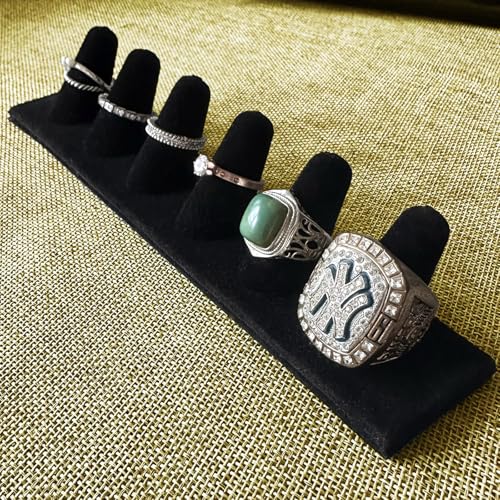 Black Velvet Ring Display, Ring Holder Display for Jewelry Stand - Image 3