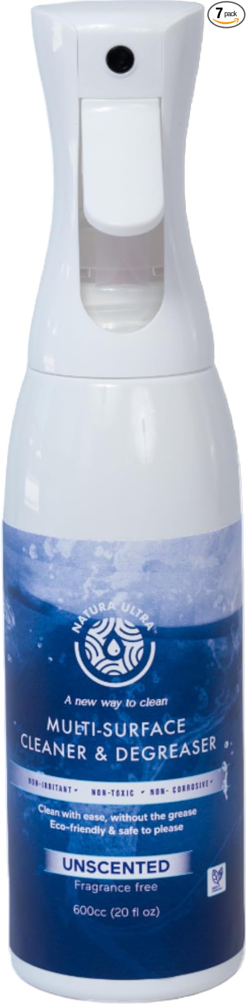 Multi-Surface Cleaner & Degreaser, Home and Kitchen degreasing; Spray for Glass, Countertops, Appliances, and Floors - Eco-Friendly and Non- Toxic Cleaner & Degreaser (Unscented)