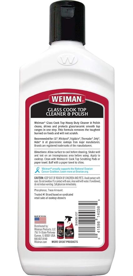 Weiman Glass Cook Top Cleaner 10 fl oz - 6 pack