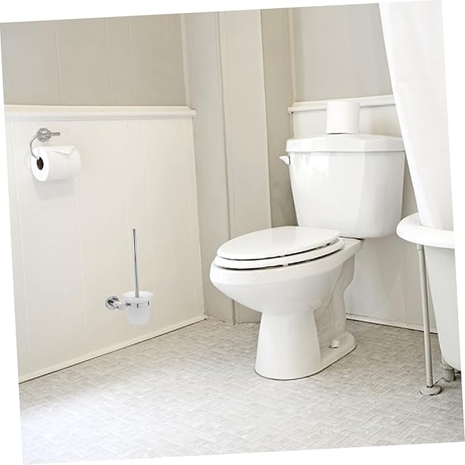 GLEAVI Stainless Steel Toilet Brush Set Wall Mount Brush Long Handle Home Cleaning Essential