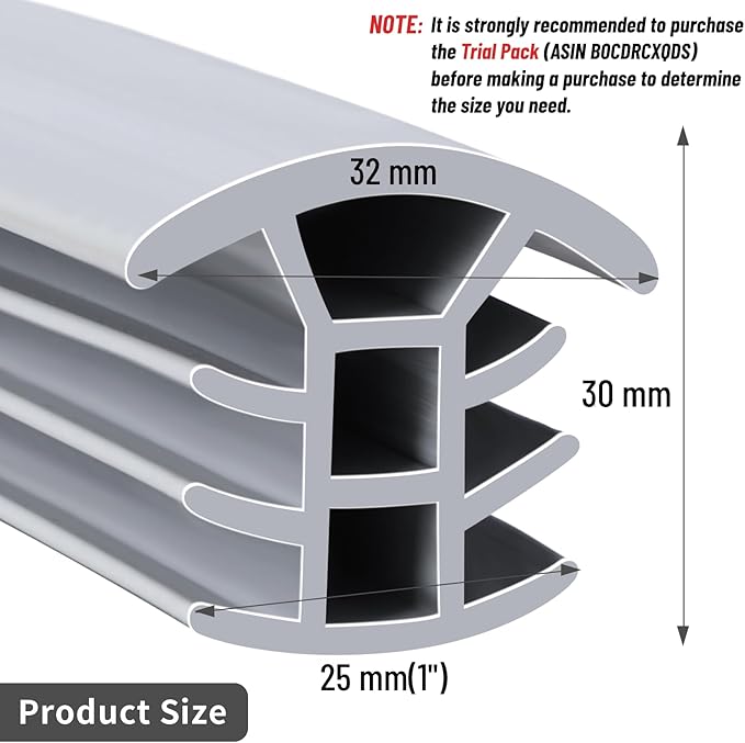 Flexible EPDM Rubber Strip (50 ft Long and 1 inch Wide) for Concrete Crack Repair and Replacement - Weather and Aging Resistant Expansion Joint Filler for Driveways and Sidewalks