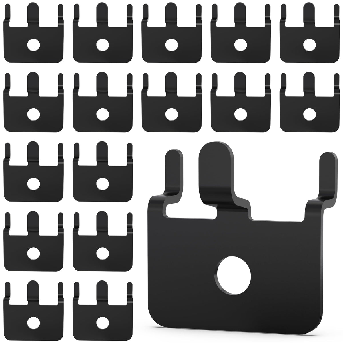 50 PC Prong Metal Pegboard Hooks Black - Image 1