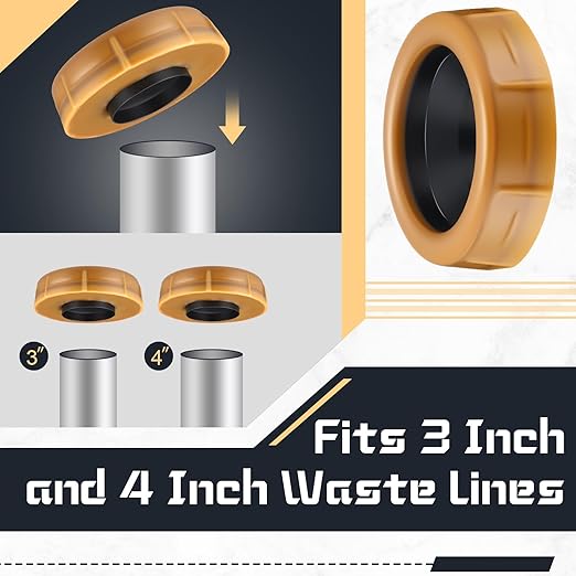 Marsui 8 Pack Toilet Wax Ring Thick Toilet Bowl Wax Ring Gasket Seal for 3-inch/4-inch Waste Line-Gas, Odor and Watertight Seal (Extra Thick)