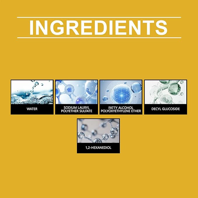 Kitchen Cleaner 8fl.oz, Heavy Duty Foam Degreaser with Spray Nozzle, Waterless Grease Remover for Oven, Stove, Counter, Cabinet, Glass, Sink, Wall