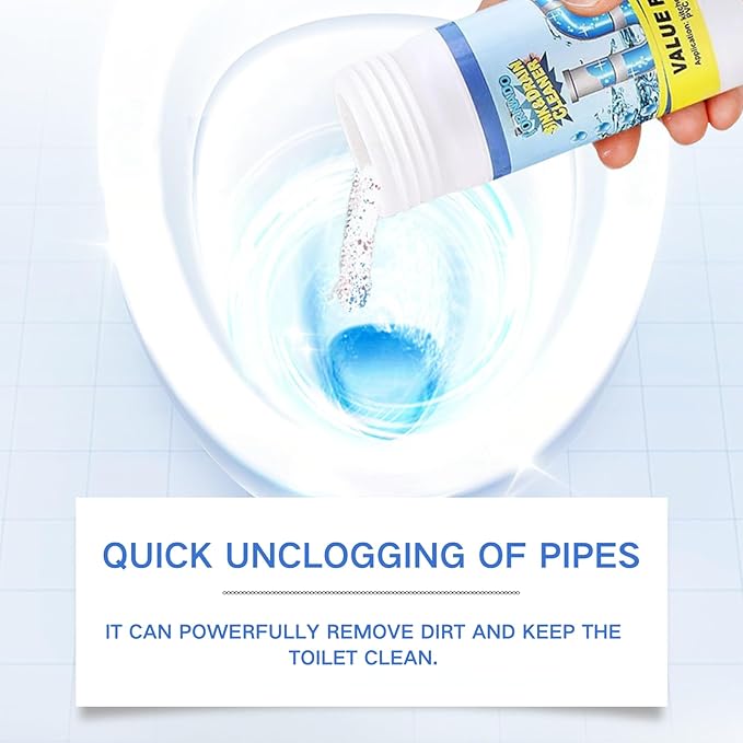 2Pcs SINK&DRAIN CLEANER Wild Tornado Pipe Dredge,Powerful Sink and Drain Cleaner Powder,For Quick Foaming Cleaning Agent For Kitchen, Bathroom & Toilet Pipes