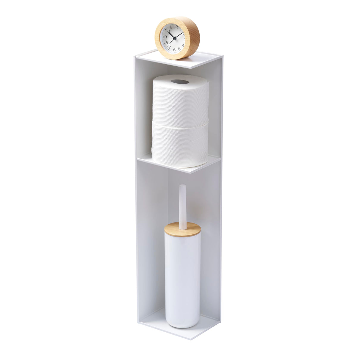 Yamazaki Home Tower Slim Bathroom Storage, Toilet Paper Stocker - Image 1
