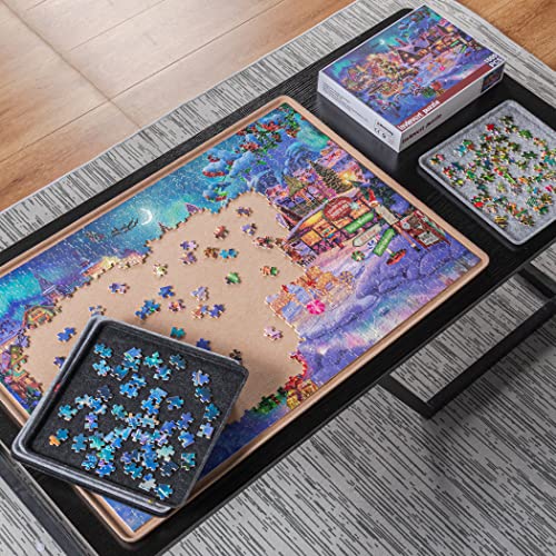 Lavievert 1000 Piece Jigsaw Puzzle Board with 6 Sorting Trays - Image 3