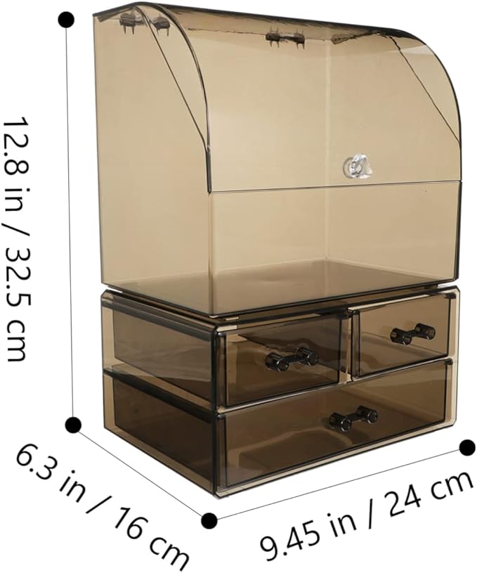Acrylic Desktop Storage Box Transparent Cosmetic Organizer Cover for Makeup Jewelry and Accessories Stylish and for Tidy Spaces