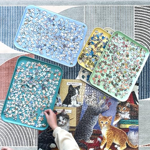 16.9" x 12" Extra-Large Puzzle Sorting Trays Stackable - Image 3