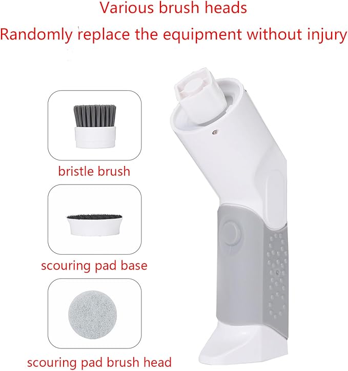Electric Scrubber Cordless Power Scrubber Shower Brush Cleaner for Bathroom Kitchen Tile Tool