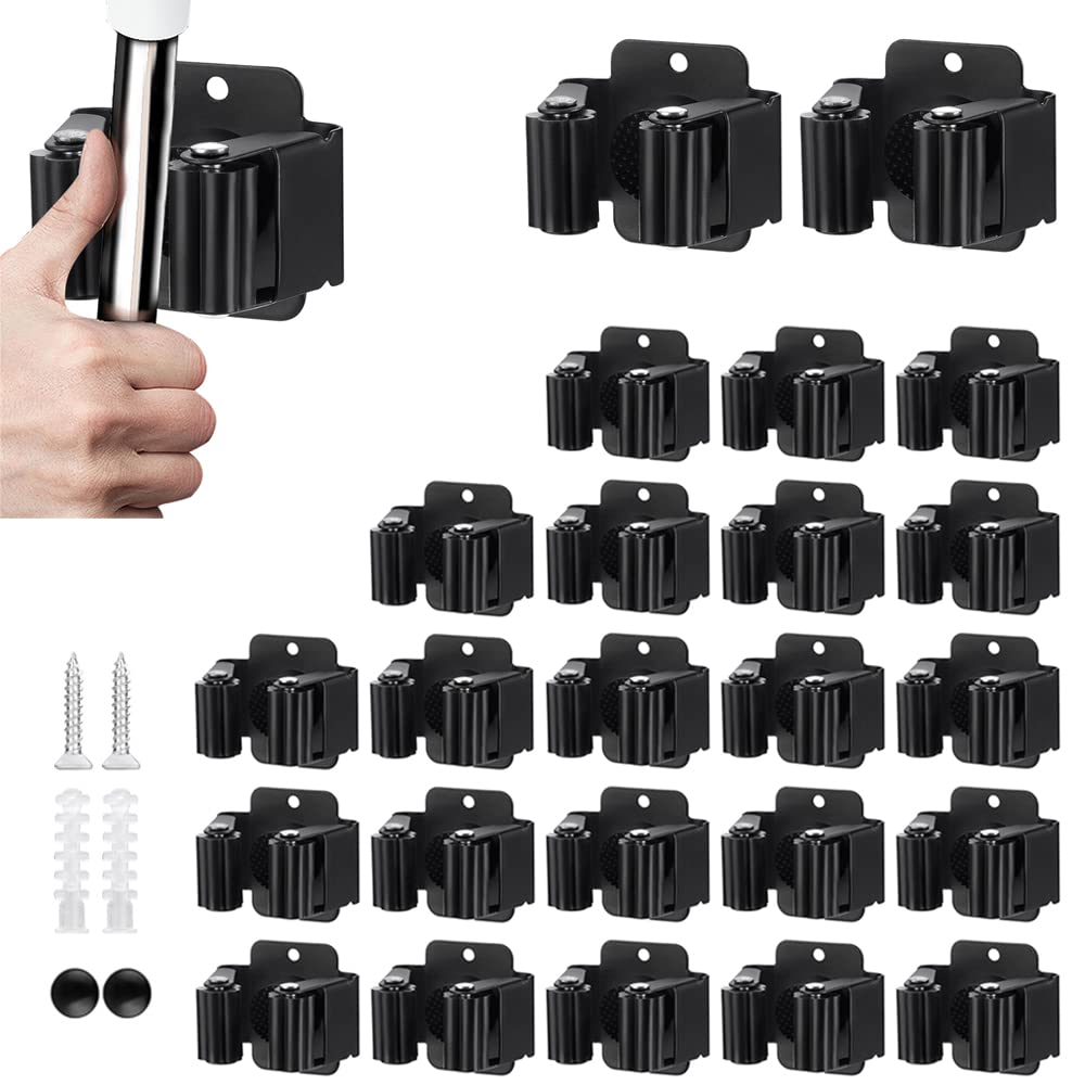 JAMEND CLXP 24PCS Broom and Mop Holder, Heavy Duty Garden - Image 1