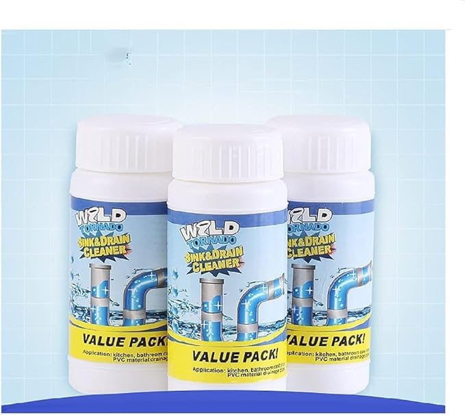 Wild Tornado Powerful Sink and Drain Cleaner High Efficiency - Drain Clog Remover Kitchen Sewer Power Pipe Channel Powder (4)