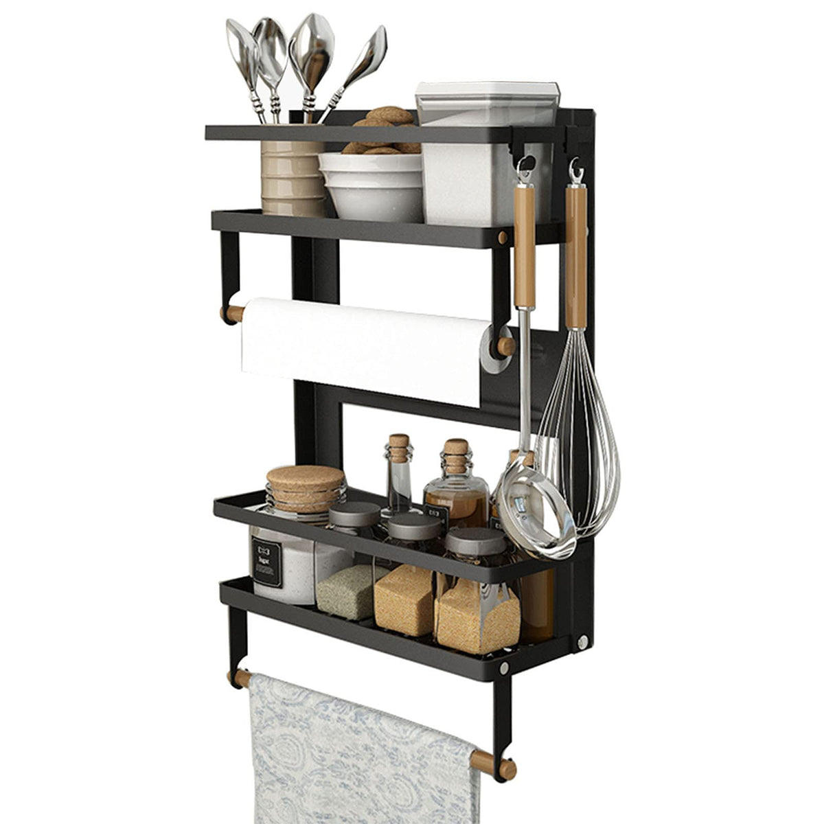 EASTTOWEST Magnetic Spice Rack,4 Tier Kitchen Magnetic - Image 1