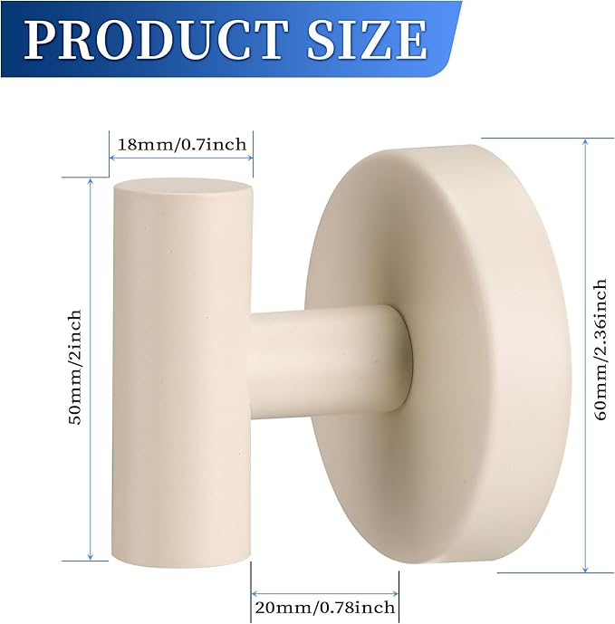 Heavy Duty Reusable Suction Cup Hooks for Shower - No Drill Bathroom/Glass/Mirror/Tiles & Metal Surfaces,and Smooth Non-Porous Surfaces for Towels, Robes, Loofahs (2, Milk White)
