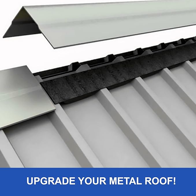 Duco USA-Made R Panel Foam Closure Strips - 100 Pack of 3ft Black Corrugated Roof Foam Strips for Metal Roof Insulations - Weatherproof Insulation Seal Blocks Moisture, Gaps, Noise & Dust