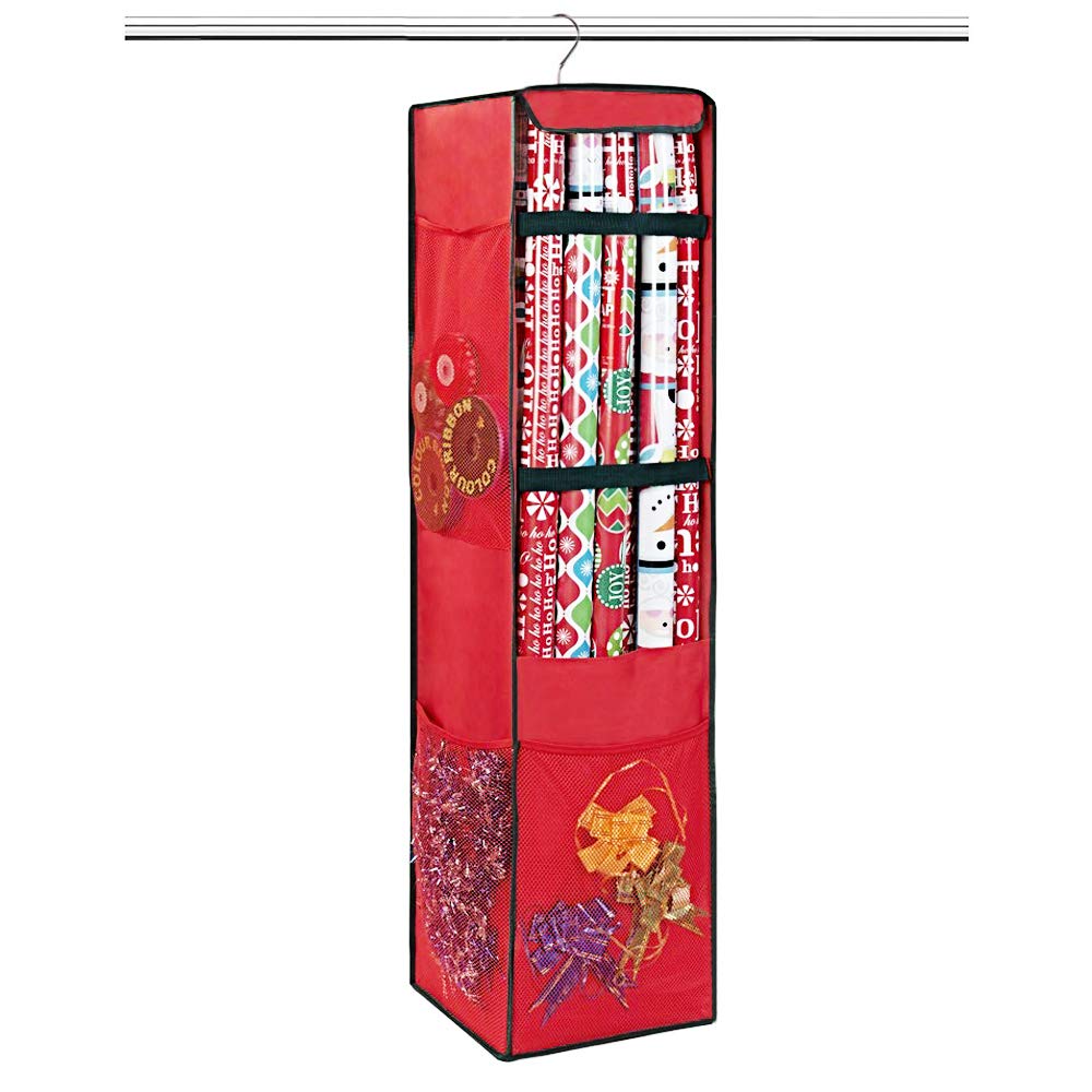 ProPik Hanging Gift Wrap Organizer, Wrapping Paper Storage Bag - Image 1
